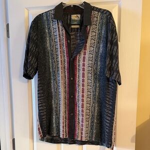 Tommy Bahama Black and White Patterned Shirt
